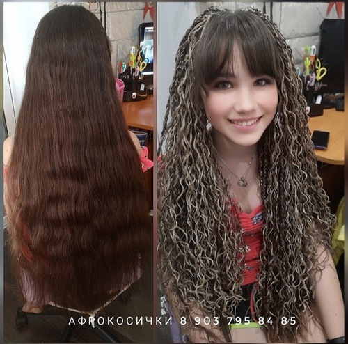 Детские афрокосички пример