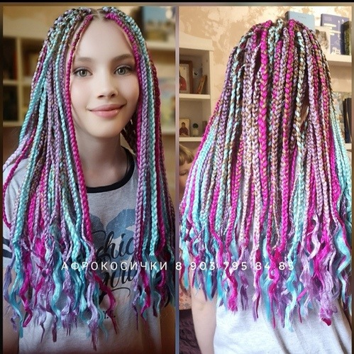 Детские афрокосички пример