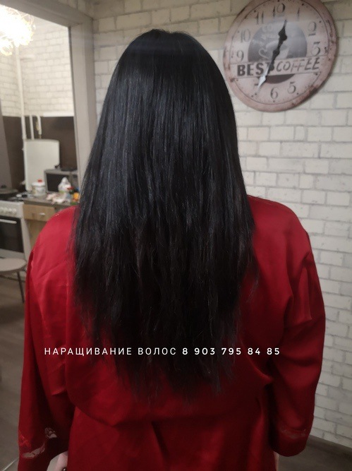 Наращивание волос пример